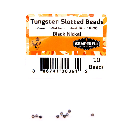 Semperfli Tungsten Slotted Beads 2.0mm, 2.3mm, 2.8mm, 3.3mm & 3.8mm