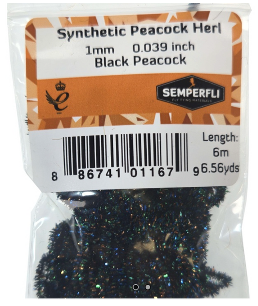 Semperfli Synthetic Peacock Herl - 1mm, 2mm, 4mm